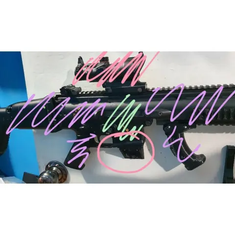 3d printed AR / AK wall mount for AEG / SoftAir / gel blaster