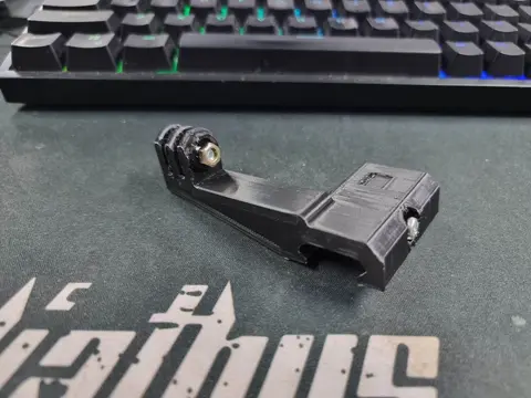 3d printed GoPro sjcam camera mount on railings