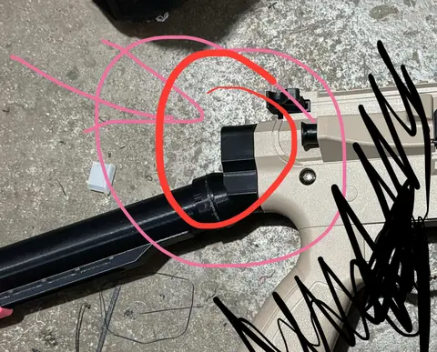 3d printed JomarX angled drop stock adapter for Gel blasters TOYS ONLY TG ARP9 v1 to v3