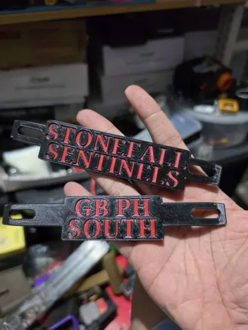 3d Printed Motorcycle Plate badge for gel blasters players