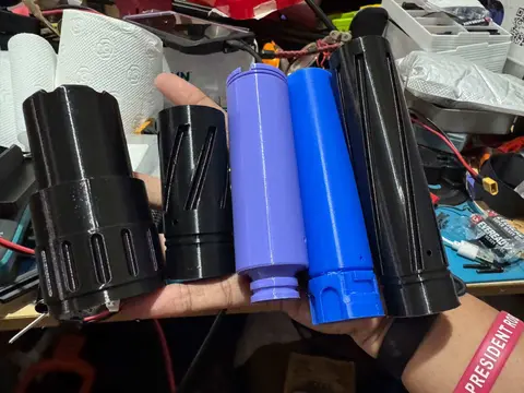 3d printed PLASTIC Suppress0r SUPP / SLNCR for soft air TOYS