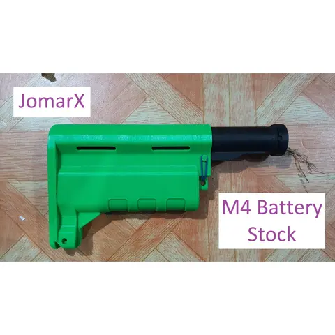 3d printed Rear Battery Stock for TM / JG / E&C for Softair / Gel Blaster