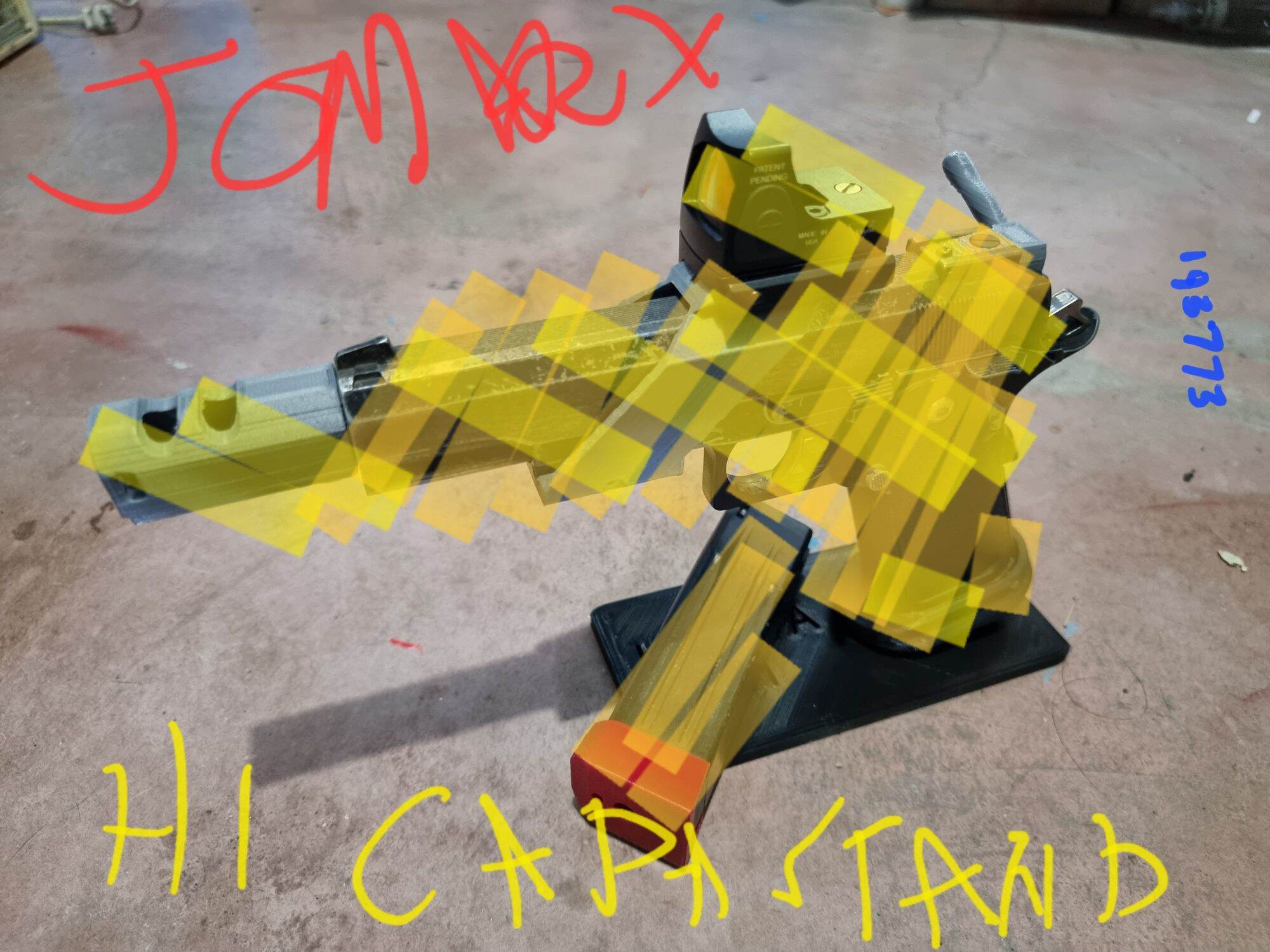 3d printed simple Hi Capa HiCapa Stand for SoftAir