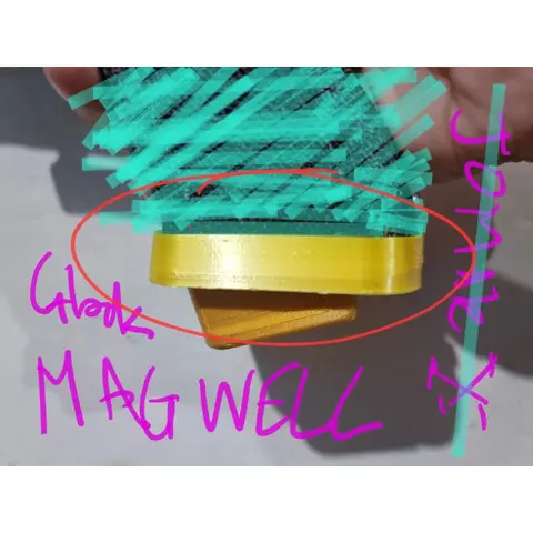 glockz Gen 3 / gen 4 PLASTIC mags well for EnC / WE  (Soft Air) - 3D printed / TOY ONLY